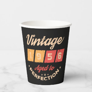 Personalised seventy vintage 70th birthday party paper cups