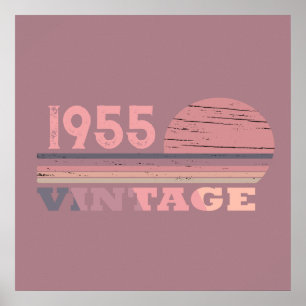 Personalised seventy vintage 70th birthday party poster