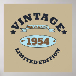 Personalised seventy vintage 70th birthday poster