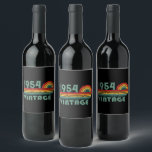 Personalised seventy vintage 70th birthday wine label<br><div class="desc">Add some originality to your wardrobe with this vintage birthday graphic design featuring awesome typography font lettering. It's a great gift idea for men,  women,  husbands,  wives,  grandma,  and grandpa who will love this one-of-a-kind artwork. Perfect for a fun holiday present at your birthday party.</div>