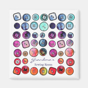 Personalised Sewing Buttons Magnet