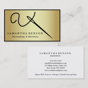 Personalised Sewing Needle Thread Seamstress Business Card