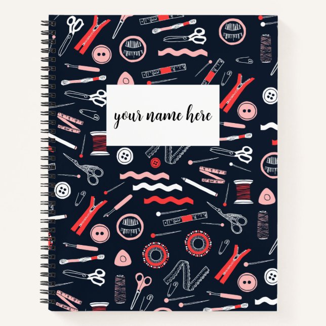 Personalised Sewing Planner Notebook (Front)