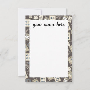 Personalised Sewing Supplies Notecards