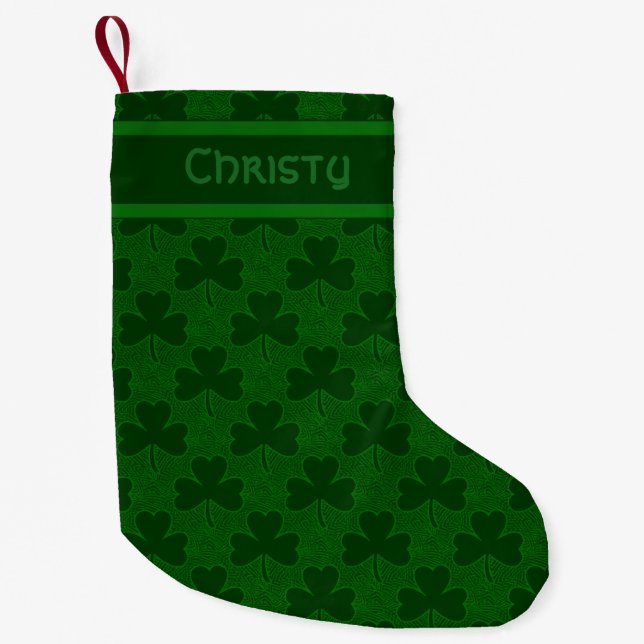 Personalised Shamocks Small Christmas Stocking (Front)