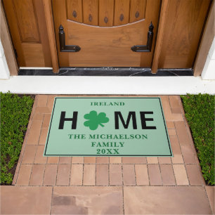 Personalised Shamrocks of Ireland Doormat