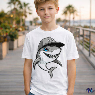 Personalised Shark for Kids – Cool Cartoon Animal Tri-Blend Shirt