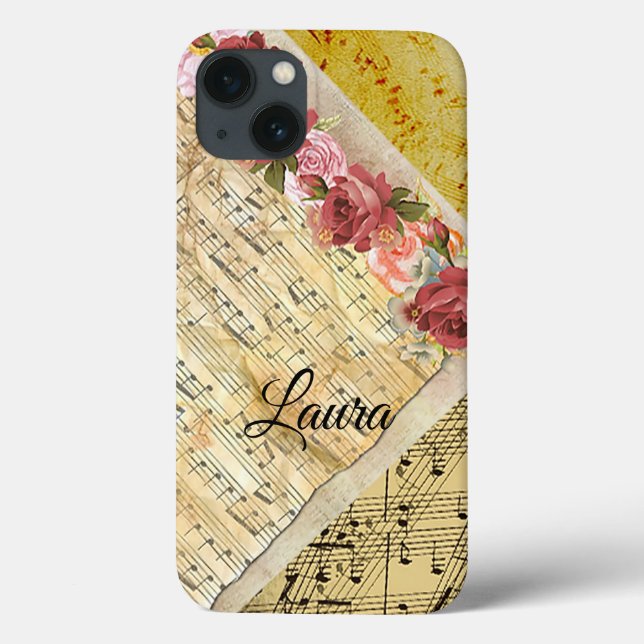 Personalised  Sheet Music Musical Notes Phone Case (Back)
