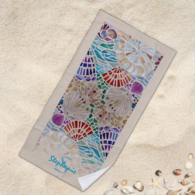 Personalised Shell Beach Towel (Creator Uploaded)