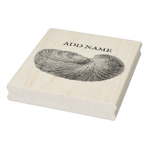 Personalised Shell Maple Wood Stamp