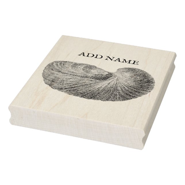 Personalised Shell Maple Wood Stamp (Stamp)