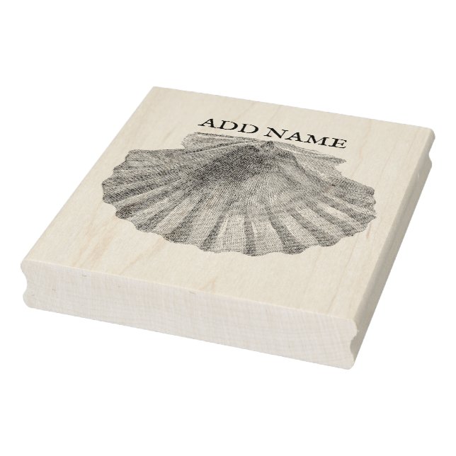 Personalised Shell Maple Wood Stamp (Stamp)