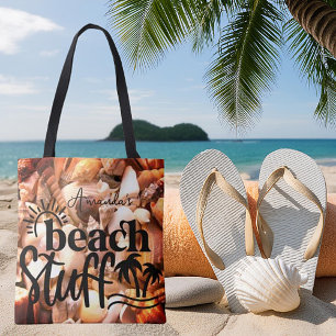 Personalised shells "Beach stuff" Tote Bag