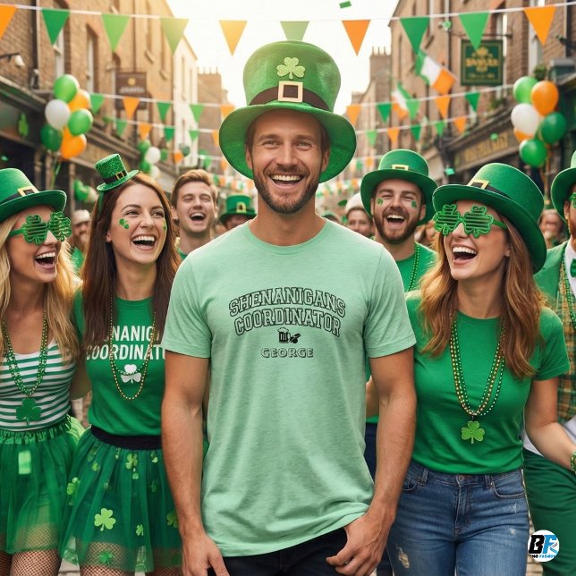 Personalised "Shenanigans Coordinator" St. Patrick Tri-Blend Shirt (Creator Uploaded)