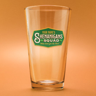 Personalised Shenanigan's Pint Glass
