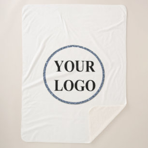 Personalised Sherpa Blanket Throw Customised Logo