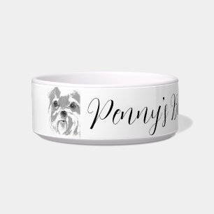 Personalised Shih Tzu Ceramic Pet Bowl