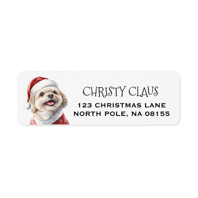 Personalised Shih Tzu Dog Christmas  (Front)
