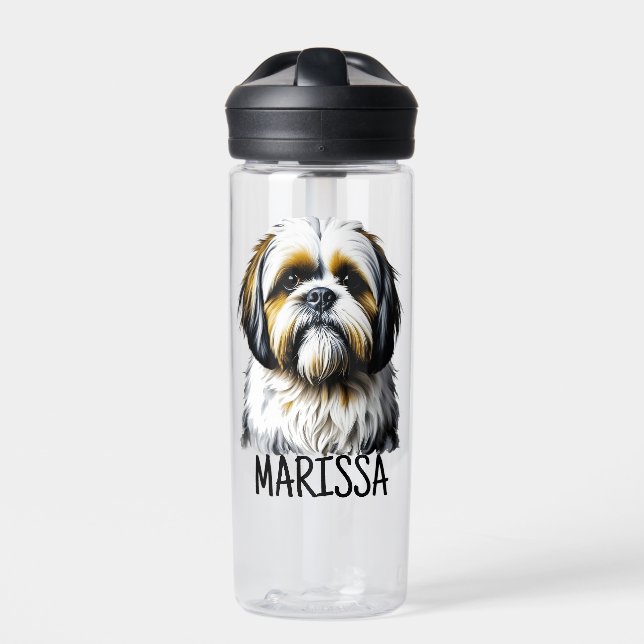 Personalised Shih Tzu | Dog Mum Water Bottle (Front)