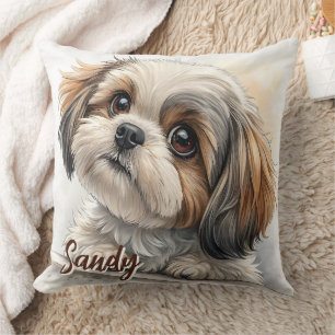 Personalised Shih Tzu Lover Throw Pillow