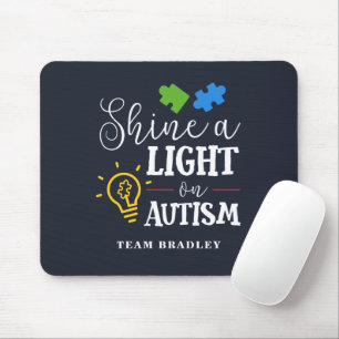Personalised Shine A Light on Autism Mouse Pad