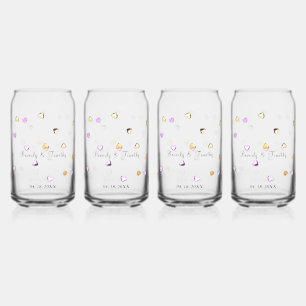 Personalised Shiny Faux Glass Triangle Can Glasses