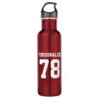 Personalised shiny metallic sports water bottle