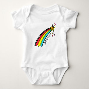 Personalised Shooting Star Space Baby Bodysuit