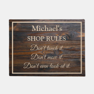 Personalised Shop Rules Door Mat