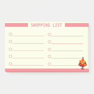 Personalised Shopping List Post-it Notes