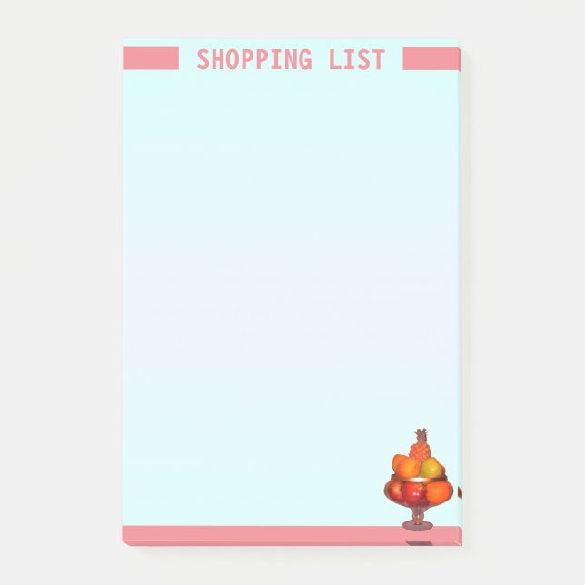 Personalised Shopping List Post-it Notes (Front)