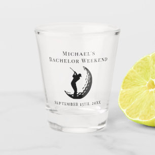 Personalised Shot Glass Bachelor Golf Weekend