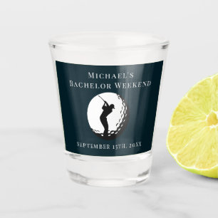 Personalised Shot Glass   Bachelor Golf Weekend