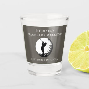 Personalised Shot Glass Bachelor Golf Weekend