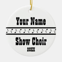 Personalised Show Choir Music Ornament Keepsake