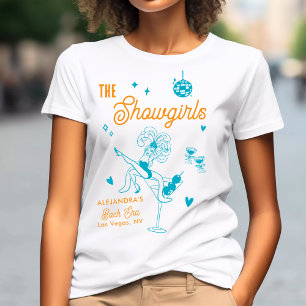 Personalised Showgirl Bridal Party Bachelorette T-Shirt