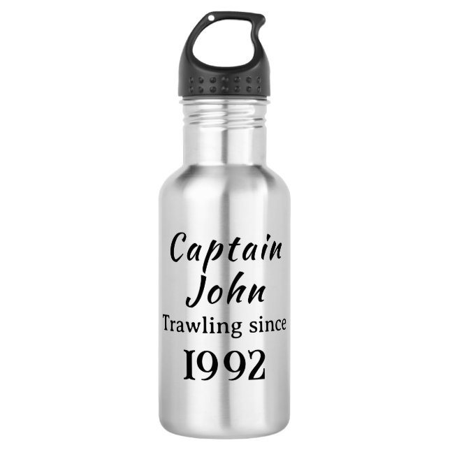 Personalised Shrimper's 532 Ml Water Bottle (Front)