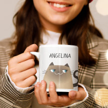 Personalised Siamese Cat Mug Custom Name