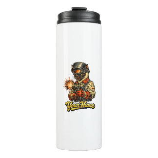 Personalised Siamese Cat Welder Thermal Tumbler