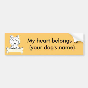 Personalised Siberian Husky Bumper Sticker
