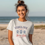 Personalised Sideline Social Club Sports Mum T-Shirt<br><div class="desc">Personalised Sideline Social Club Proud Sports Mum or Girlfriend T-Shirt</div>