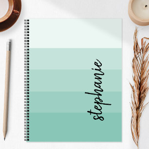 Personalised Signature Colour Block Aqua 2024 Planner
