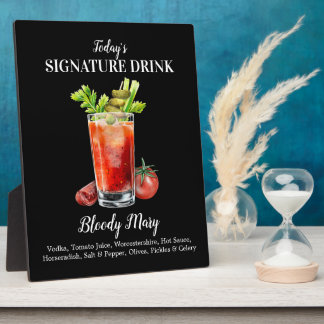 Personalised Signature Drink Bloody Mary Cocktail Plaque