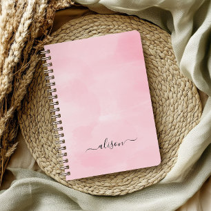 Personalised Signature Pink Notebook