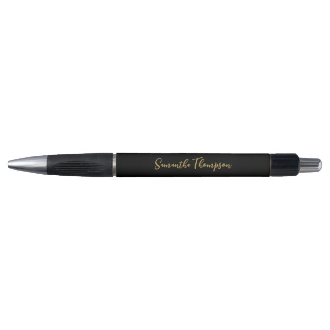 Personalised Signature Script Black & Gold Custom  (Front)