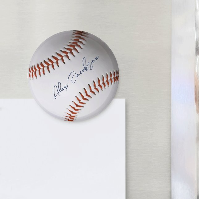 Personalised Signed Baseball Magnet (Creator Uploaded)