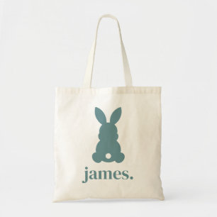 Personalised Silhouette Easter Bunny Tote Bag