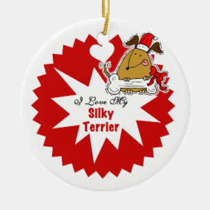 Personalised Silky Terrier Keepsake Ornament