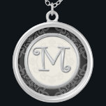 Personalised Silver Initial Pendant Necklace::M<br><div class="desc">Show your pride in your initials wearing a monogram letter pendant. The stylish silver monogram initial design of the Trendy Jewellery Pendants created exclusively will add a fashionable look to your attire. The initial silver pendant also makes a memorable gift for any special occasion for the important people of your...</div>