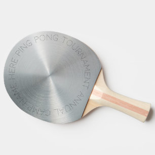Personalised Silver Metallic Ping Pong Paddle